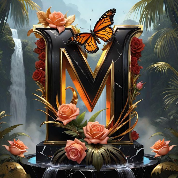 M name dp stylish download