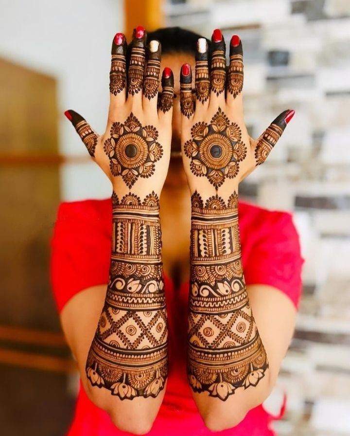 back hand mehndi design arabic full hand