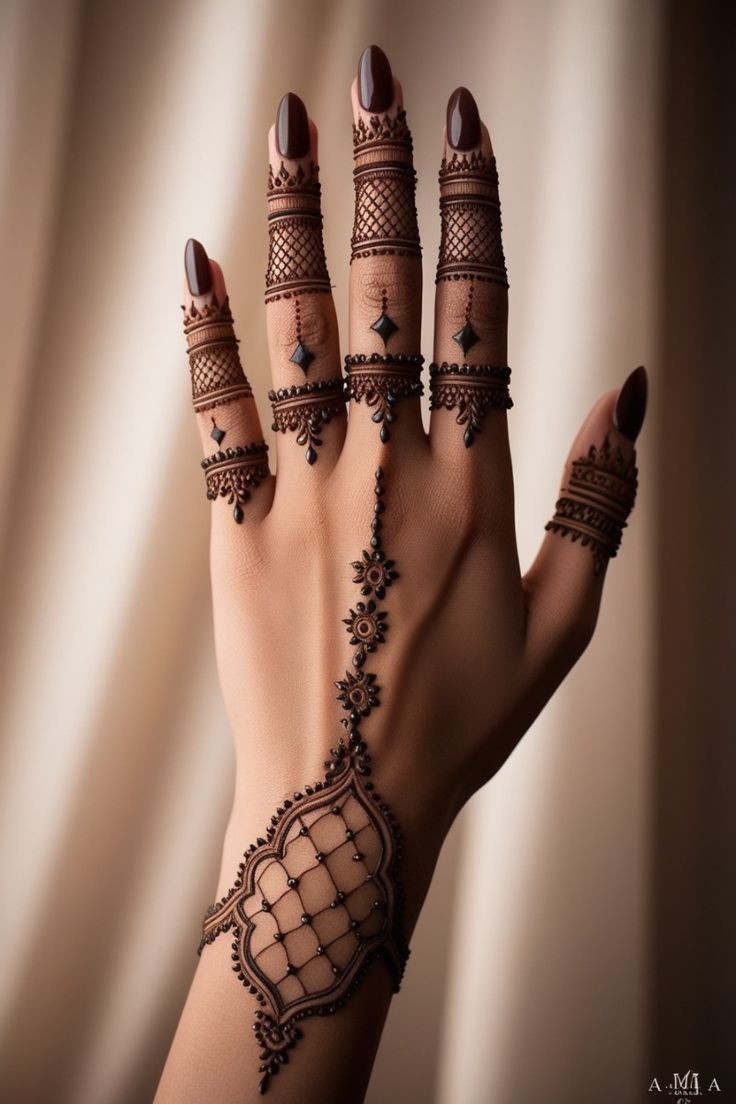 back hand mehndi design bridal