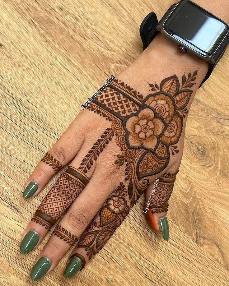 back hand mehndi design easy and simple