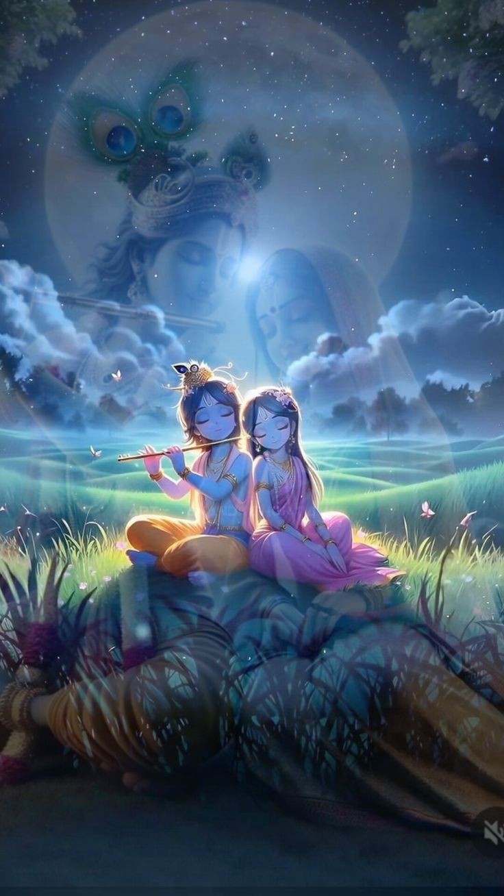 bal radha krishna wallpaper