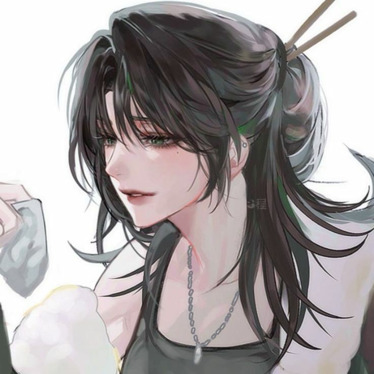 black and white anime pfp girl