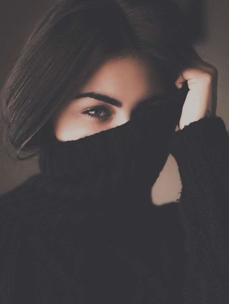 black and white sad dp girl