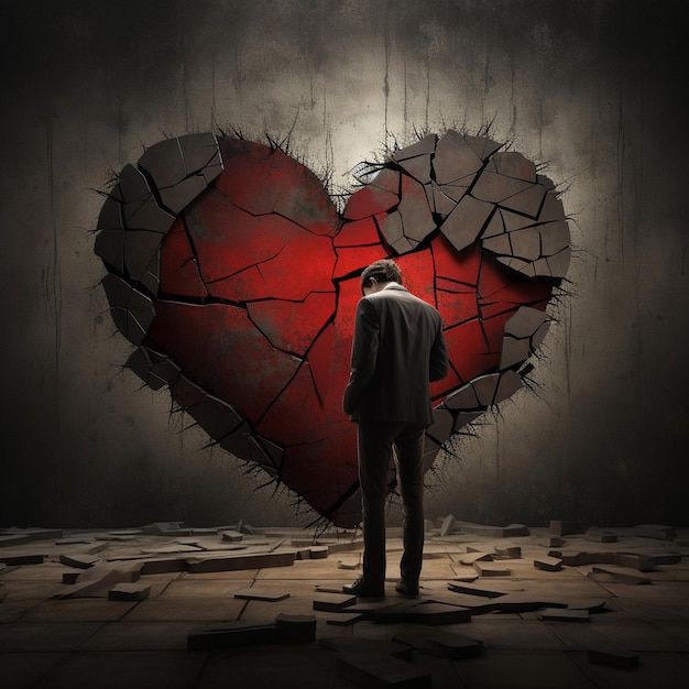 broken heart dp boy cute