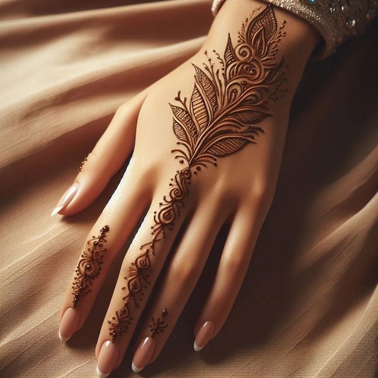 child back hand mehndi design