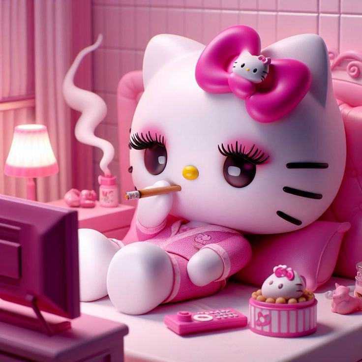 cinnamon roll hello kitty pfp