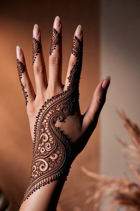 diwali special back hand mehndi design