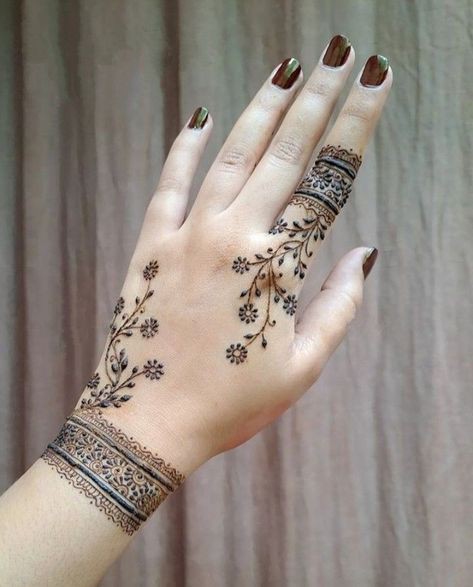 diwali special back hand mehndi design