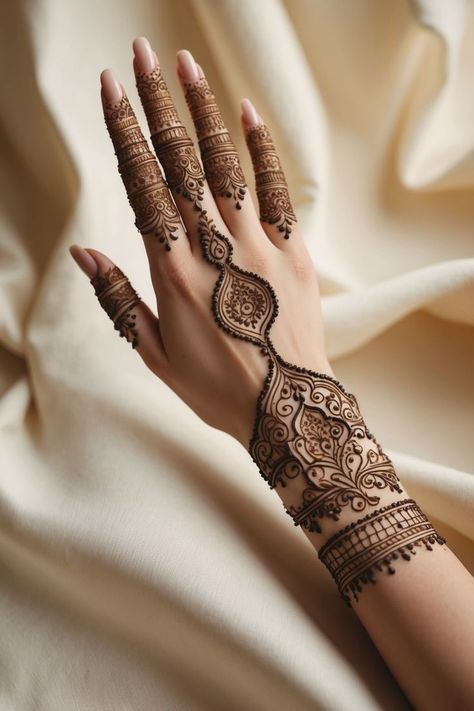 modern back hand mehndi design arabic for girl