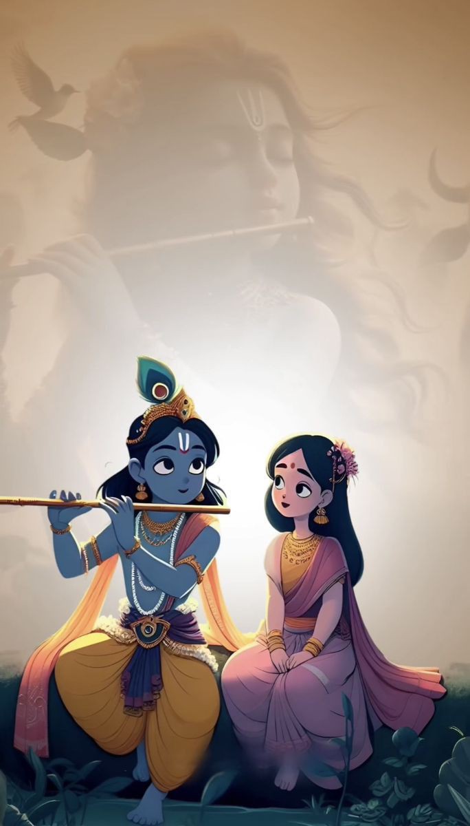 radha krishna cartoon wallpaper hd 4k for pc