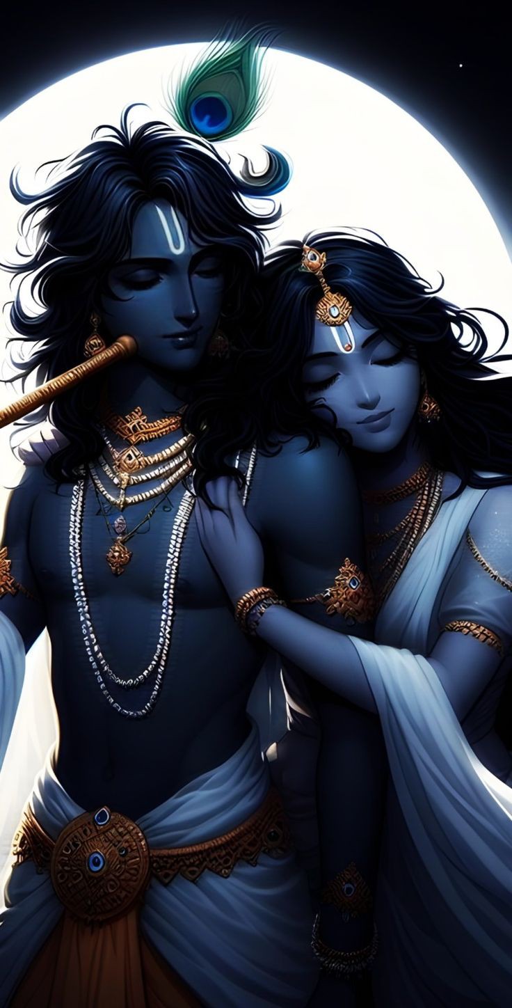 radha krishna wallpaper cartoon hd 4k