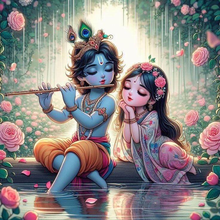 radha krishna wallpaper hd 4k ai