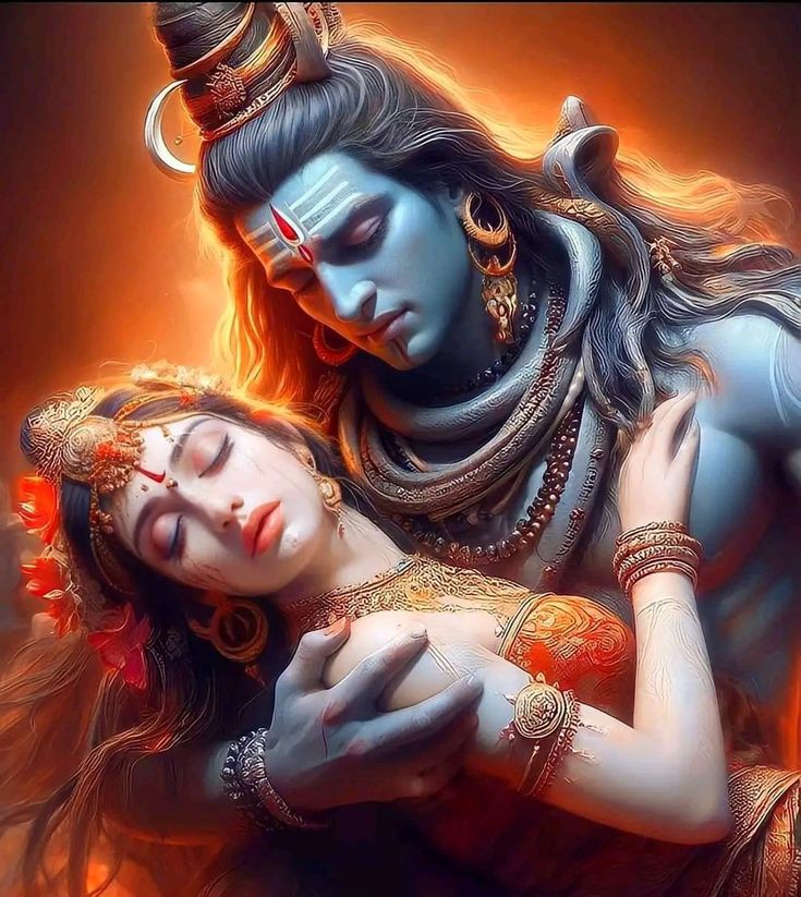 shiv parvati romantic wallpaper