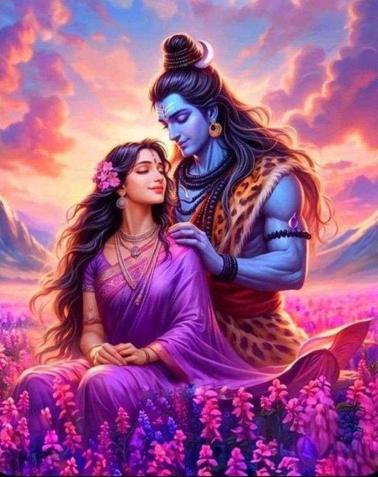 shiv parvati traditional wallpaper