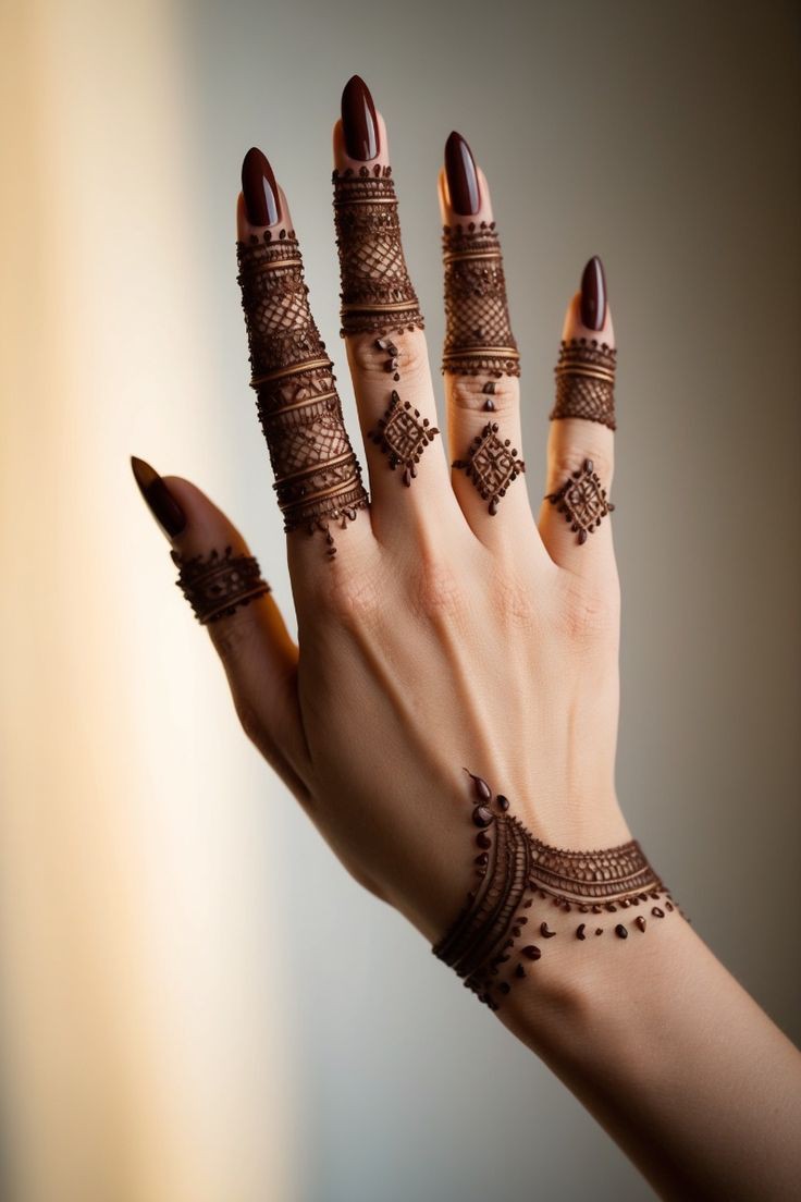 stylish back hand mehndi design arabic simple and beautiful
